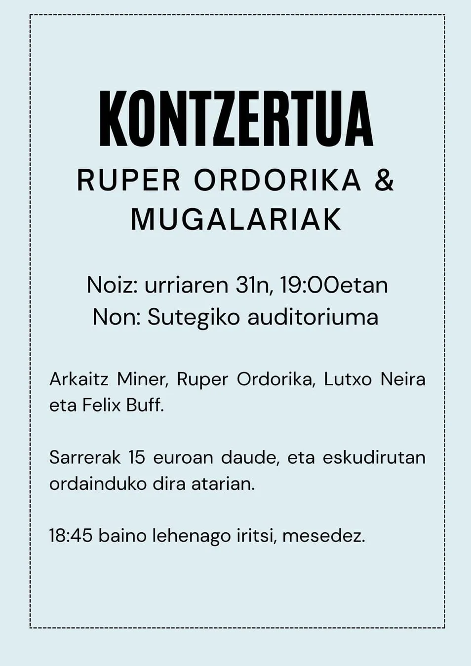 Booktegi Jaialdia 2026: Ruper Ordorika & Mugalariak