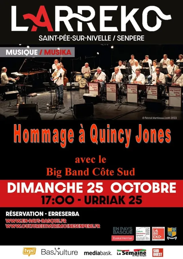 Hommage à Quincy Jones avec le Big Band Côte Sud