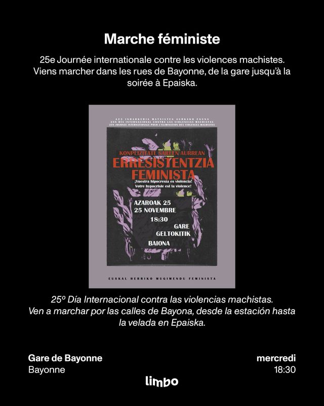 25e Journée contre les violences machistes — Marche féministe