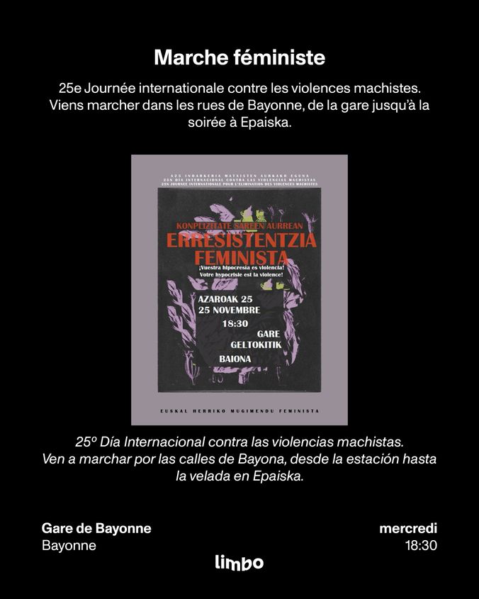 25e Journée contre les violences machistes — Marche féministe