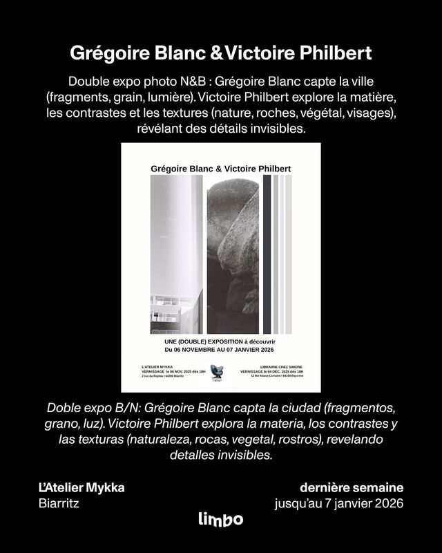 Grégoire Blanc & Victoire Philbert — Double expo photo N&B