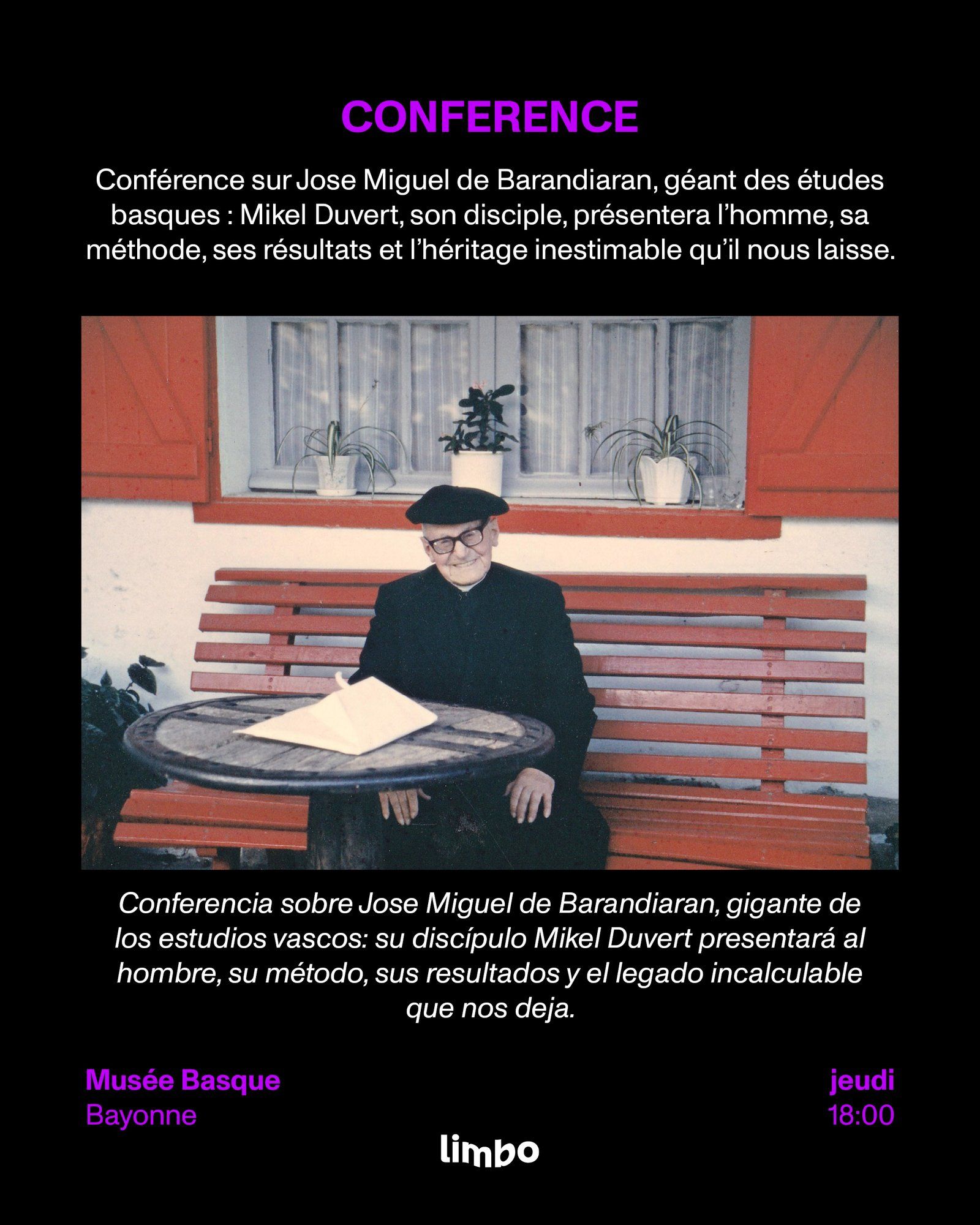 Jose Miguel de Barandiaran — Conférence par Mikel Duvert