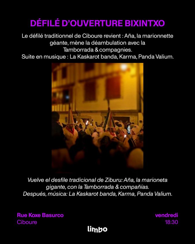 Bixintxo — Défilé d'Ouverture