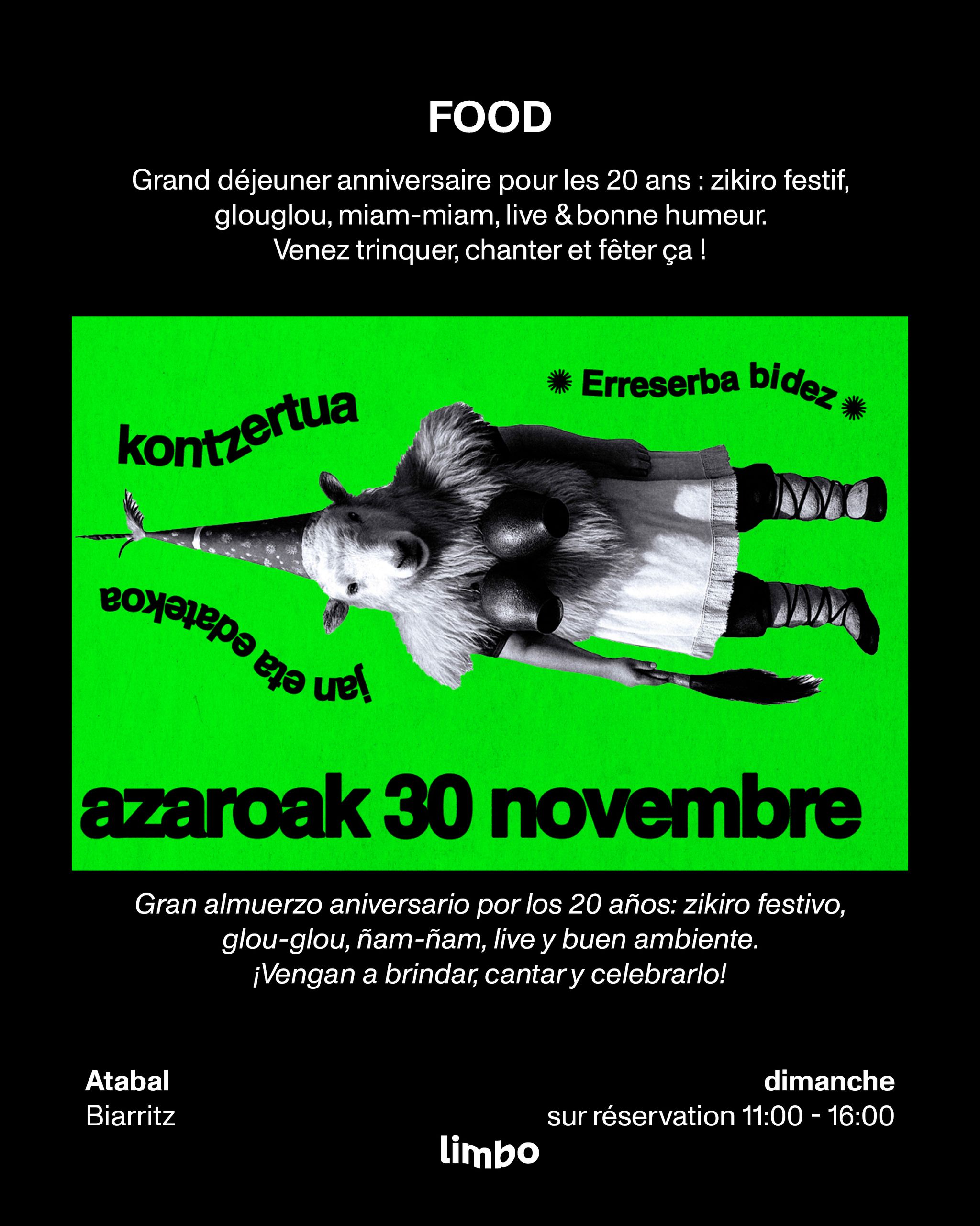 Atabal 20 ans — Grand déjeuner anniversaire